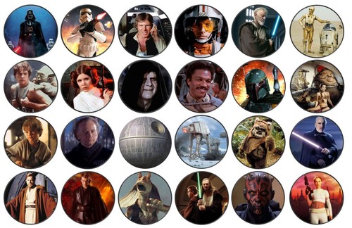 Star wars theme - edible, wafer