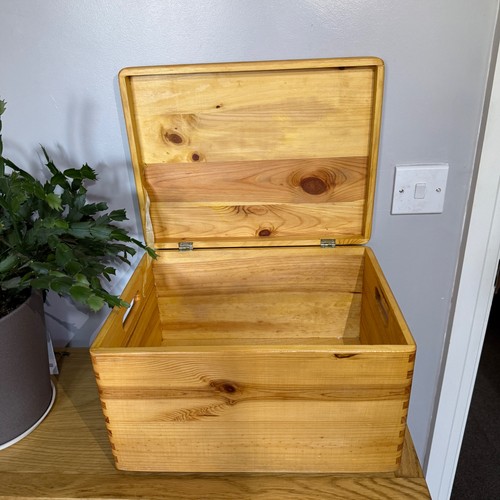 Solid pine wooden storage box - solid,