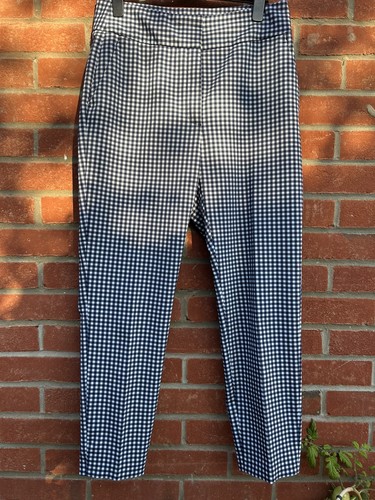 Zara navy white check - white, tapered