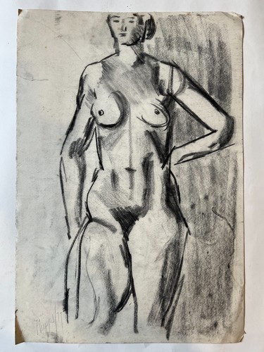 Phipps charcoal drawing - charcoal,