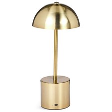 Mushroom Table Lamp Brass USB