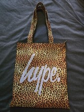 Hype Tote Shoulder Bag with Leopard Print Zip Top Great Condition