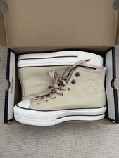 Converse CTAS Lift leather platform high top shoes UK5