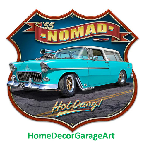 1955 blown chevy nomad hot - hot, rod