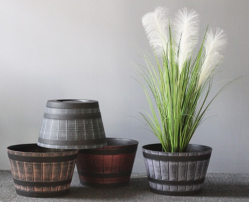 New large barrel planter - barrel, plant