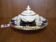 Coalport Cobalt Blue BATWING Muffin Dish & Cover