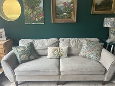 2 Seater Cream Sofa Brand Unknown, Separates Easily To Two Seats