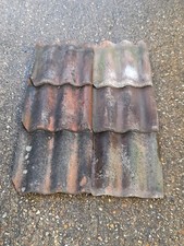 10 Reclaimed Bridgewater clay Triple Roman roof tiles. £1.30 each  120 available