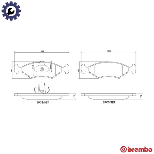 Brake pad set disc - pad,