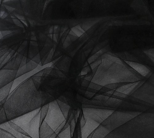 Black tulle fabric roll 29cm - roll, x