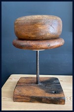 Antique Milliner's Wooden Gents Hat Block