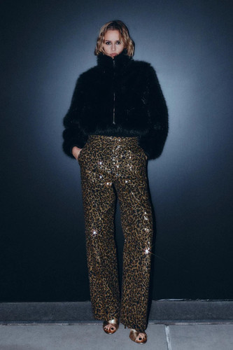 Zara animal print sequinned - print,