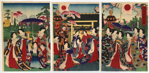 Chikanobu woodblock print - chikanobu,