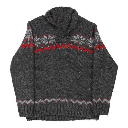 North pole jumper large grey - north,