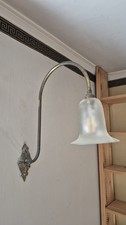 Pair art nouveau brass wall - pair,