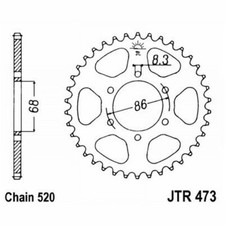JT BLACK REAR SPROCKET JTR473 37 KAWASAKI KZ250 Z250 C D G LTD  CSR 1980-1983
