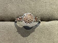 925 Andalusite round circle design ring size Q sterling silver