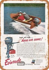 METAL SIGN - 1954 Evinrude
