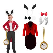  Kids WHITE RABBIT COSTUME