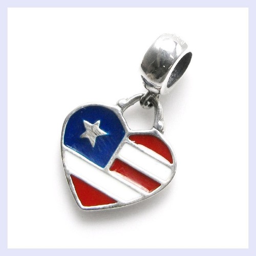Sterling silver american - american, flag