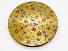 VINTAGE LE RAGE LERAGE LADIES MIRROR COMPACT - ENAMEL ROSES . FLOWERS
