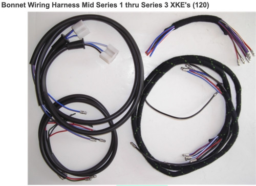 Bonnet wiring harness - wiring, jaguar