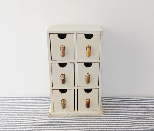 Rustic white wooden spice - white,