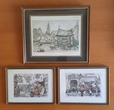 3 Anton PIECK framed PRINTS