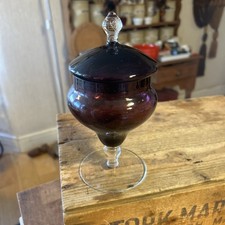 Vintage Amethyst Glass Lidded