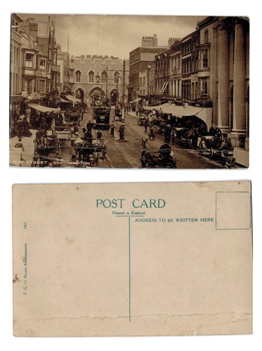 Vintage postcard high street - -,