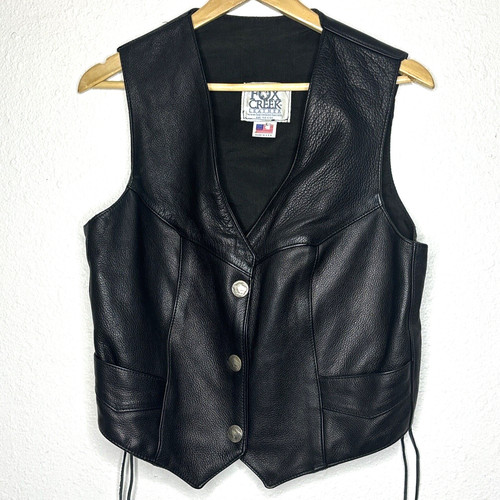 Vintage fox creek leather vest - creek,