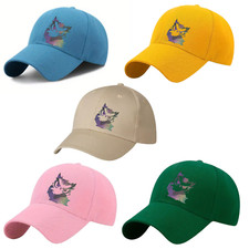 Rainbow Reflective Owl Hat – Feather Design Baseball Cap, Adjustable Fit