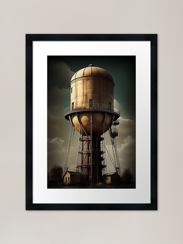 Water tower framed - water,