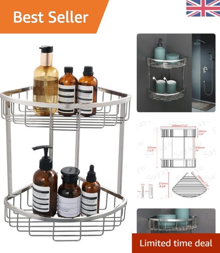 Sleek polished tier shower - polished, 2-tier