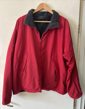 Nautica Competition Sailing Jacket Reversible Red/Grey Fleece Mens XL/TG 54/56