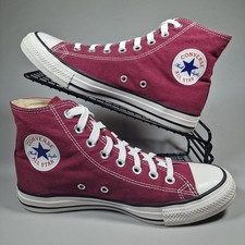 Converse Chuck Taylor All Star High Top Burgundy Canvas UK 7 Skate Shoes Comfort