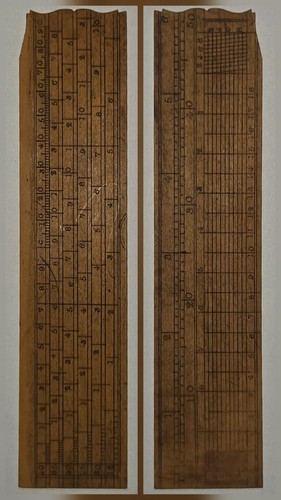 Antique c1900 boxwood plotting - boxwood,