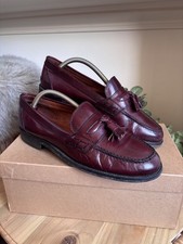 Russell & Bromley Men’s Keeble Tassel Loafers Burgundy Leather Size EU42 UK 8