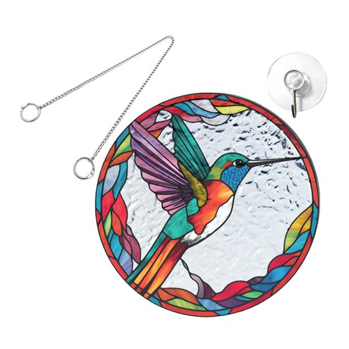 Colorful acrylic hummingbird - acrylic,