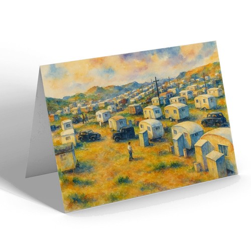 Greeting card the caravan - greeting,