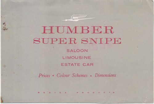 Humber super snipe - humber,