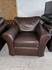 M&S Abbey Brown Real Leather Armchair