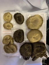 Assorted Dolls Wig Bundle 10 Wigs Mixed Colours/Hair Styles Blonde and Brunette