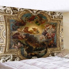 Large Medieval Louvre Mural Wall Art Tapestry Wall Hanging Backdrop Bedroom Gift