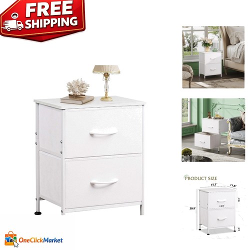 Stylish white bedside - bedside, table