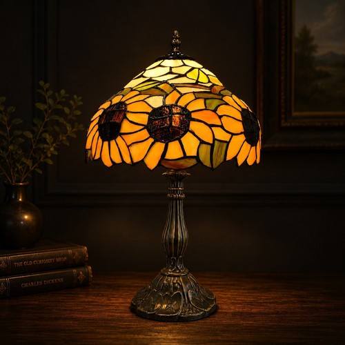 Tiffany style sunflower table - tiffany-style,