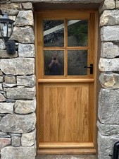 Handmade SOLID OAK STABLE door - 4 LIGHT - FULL mortice and tenon joints