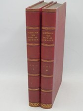 1882 GLEANINGS FROM POPULAR AUTHORS 2 Vols 1st Ed LEATHER Dickens, Twain, Keats