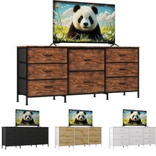 8 Drawer Fabric Dresser TV