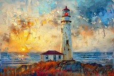 Lighthouse Seascape Sunset